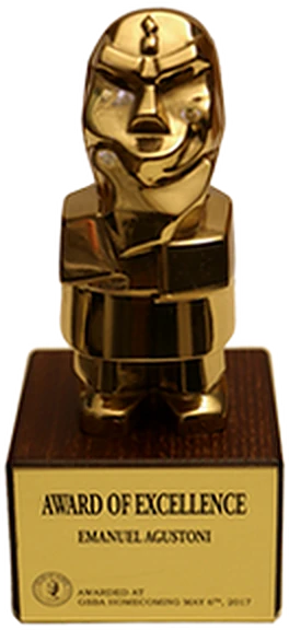 Gold trophy “Award of Excellence” for Emanuel Agustoni